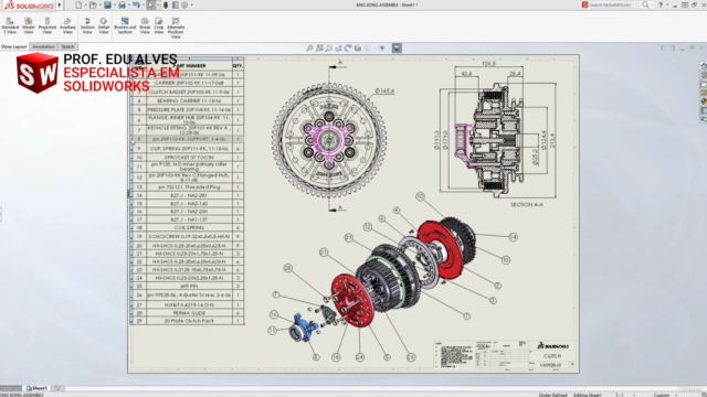 Curso de Solidworks com Modelagem 3D Montagem e Detalhamento – Screenshot 4