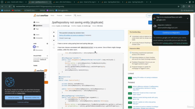 Master en Spring Data JPA, Hibernate y Java 2025 – Screenshot 1