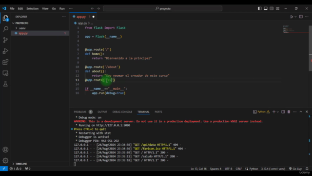 Flask Nivel Uno: Construye tus Primeras Aplicaciones Web – Screenshot 1