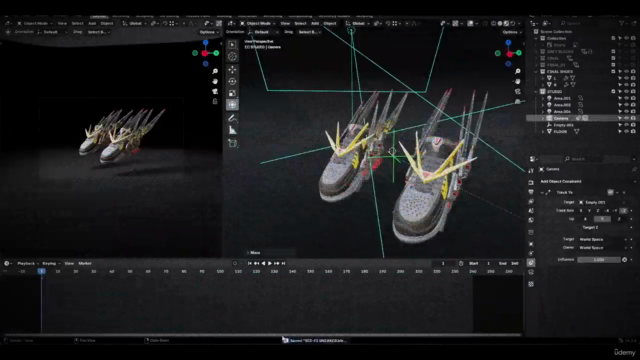 Sci-Fi Sneaker Design in Blender – Screenshot 4