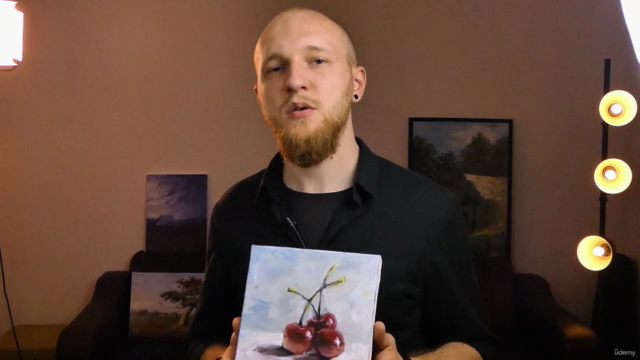 Impressionist Oil Painting: Still Life Cherries – Screenshot 1