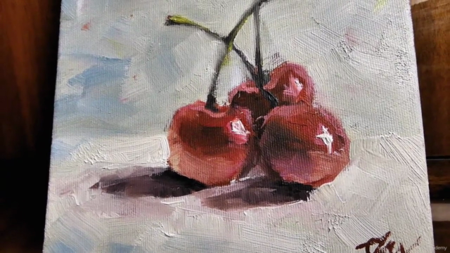Impressionist Oil Painting: Still Life Cherries – Screenshot 3