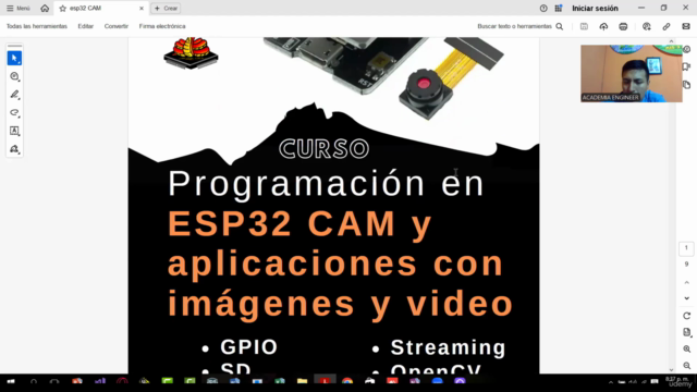 Programación en ESP32 CAM y aplicación con imágenes y video – Screenshot 3