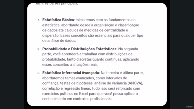 Estatística Integrada Para Análise e Decisão: 3 Cursos em 1 – Screenshot 3