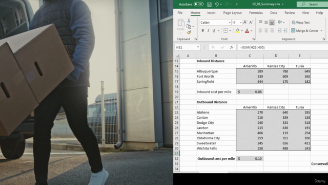 Excel for Supply Chain Analysis: Solve Transportation Issues – Screenshot 1