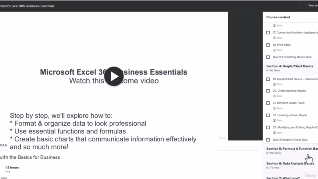 Microsoft Excel 365 Business Essentials – Screenshot 3