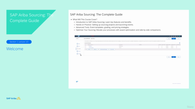 The Complete SAP Ariba Sourcing Masterclass (2025 Edition) – Screenshot 3