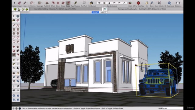Hidden Roof 3bed SketchUp Pro from basic to advance level. – Screenshot 3