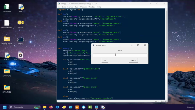 Python: interfaz gráfica rápida con EasyGUI – Screenshot 2