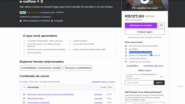 Escola de Contabilidade, Finanças e tributos - vitalício – Screenshot 2