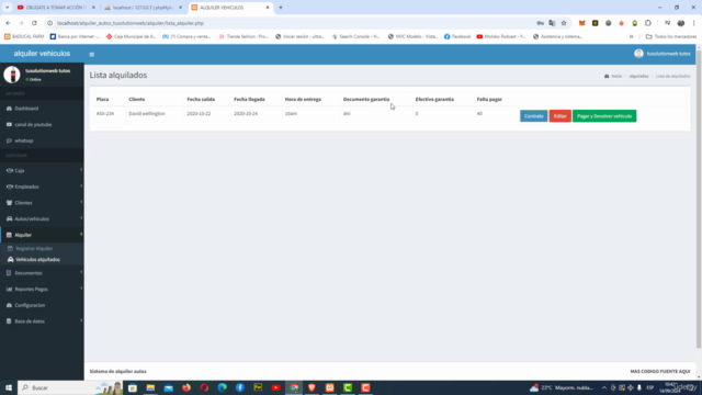 sistema de alquiler de autos php codigo fuente – Screenshot 2