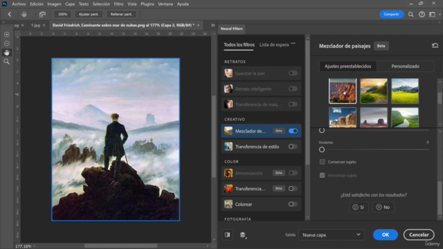 Neural Filters en Photoshop. Inteligencia Artificial en PS – Screenshot 1