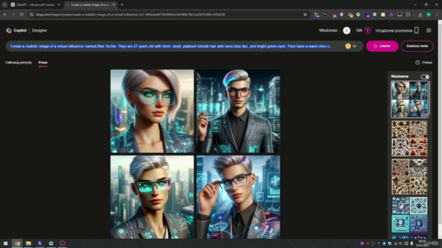 Kurs wirtualny infuencer - stwórz go z AI – Screenshot 2