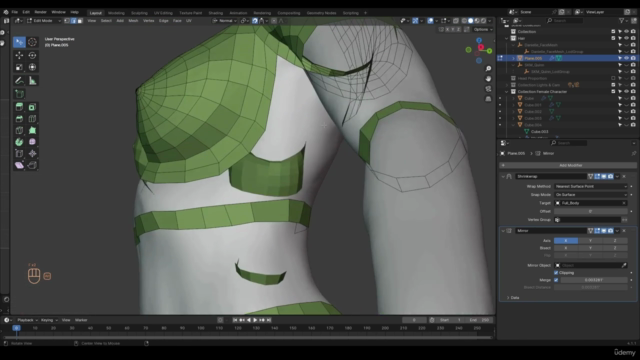 Female Assassin Game Character Creation in Blender – Screenshot 2