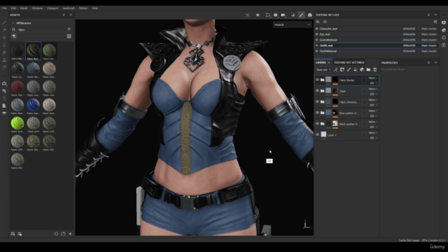 Female Assassin Game Character Creation in Blender – Screenshot 3