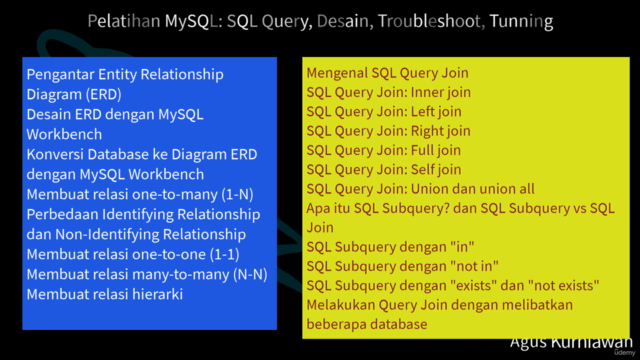 Pelatihan MySQL: SQL Query, Desain, Troubleshoot, Tunning – Screenshot 2