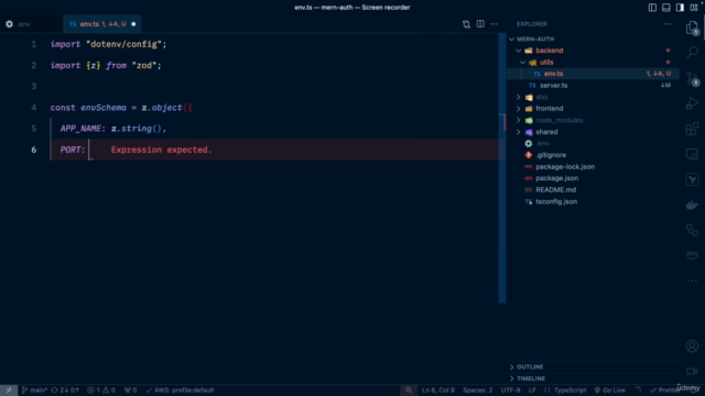 Curso Completo de Autenticação com MERN Stack e AWS – Screenshot 2