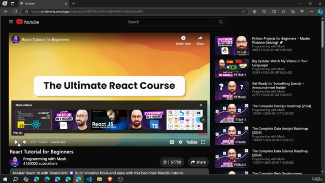 React JS Bootcamp:Build Netflix,YouTube Clone and 3 Projects – Screenshot 2
