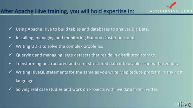 Comprehensive Course on Hadoop Analytic Tool : Apache Hive – Screenshot 4