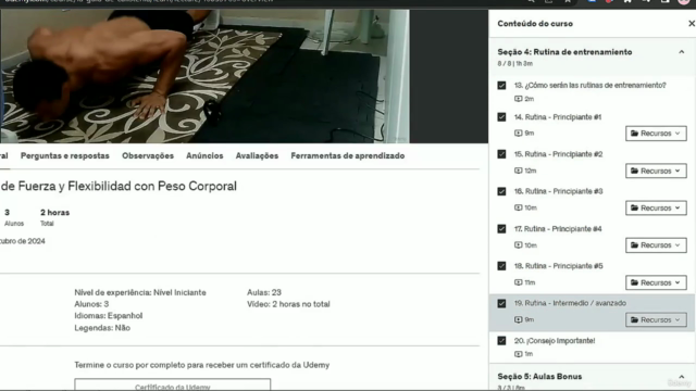 Calistenia para Principiantes: Entrenamientos en Casa – Screenshot 3