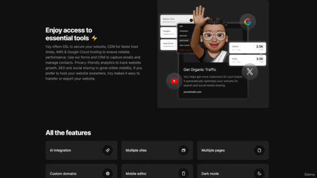 Create Stunning Websites with AI using Vzy Website Builder – Screenshot 1