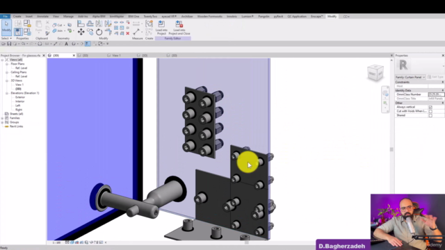Revit Parametric Family- Glass Panel & Fin Connection Design – Screenshot 3