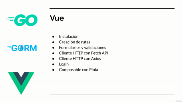 Fullstack con Gin Framework de Golang , GORM y Vue (2025) – Screenshot 4