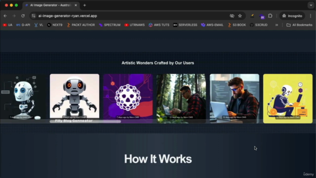 AI SaaS Image Generator & Chatbot: React NextJs TypeScript – Screenshot 1