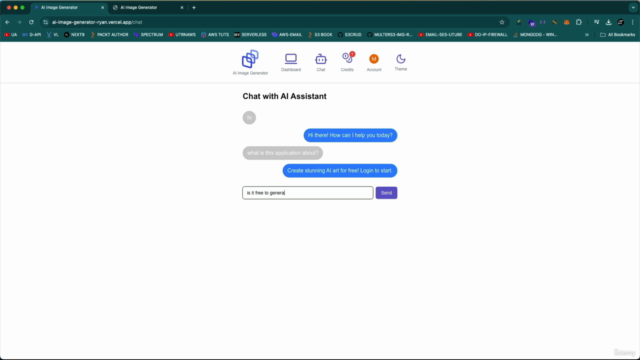 AI SaaS Image Generator & Chatbot: React NextJs TypeScript – Screenshot 4