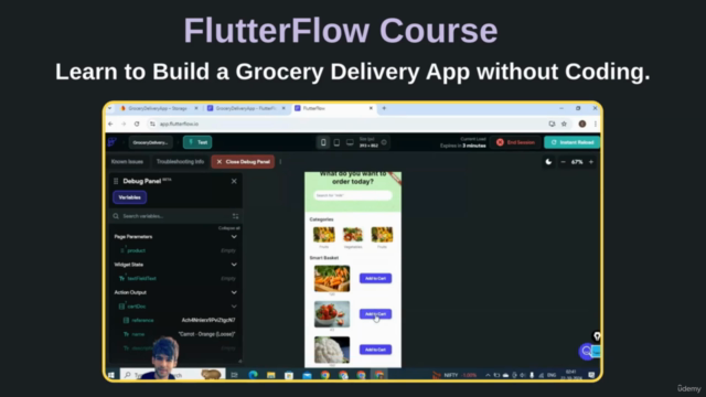 FlutterFlow Course: Grocery Delivery E-Commerce App (2025) – Screenshot 1