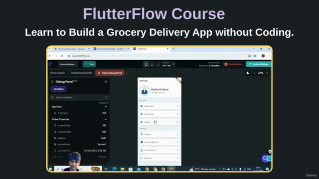 FlutterFlow Course: Grocery Delivery E-Commerce App (2025) – Screenshot 2