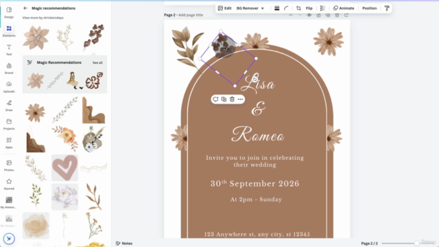 Canva for Beginners: DIY Wedding Invites & Save-the-Dates – Screenshot 4