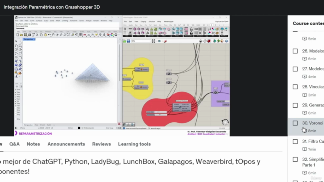 Integración Paramétrica con Grasshopper 3D – Screenshot 2
