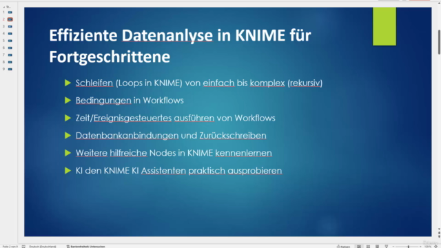 Effiziente Datenanlyse in KNIME für Fortgeschrittene – Screenshot 1