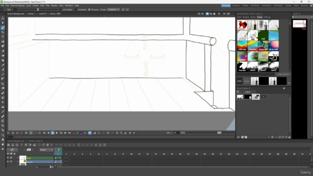 Creating a 2D Animated scene with OpenToonz (FREE Software) – Screenshot 2