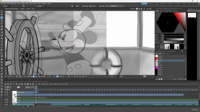 Creating a 2D Animated scene with OpenToonz (FREE Software) – Screenshot 3
