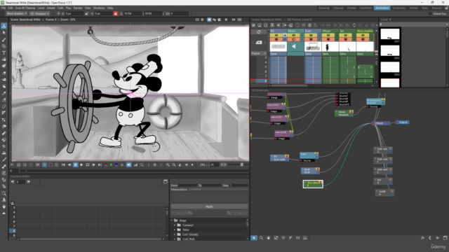 Creating a 2D Animated scene with OpenToonz (FREE Software) – Screenshot 4