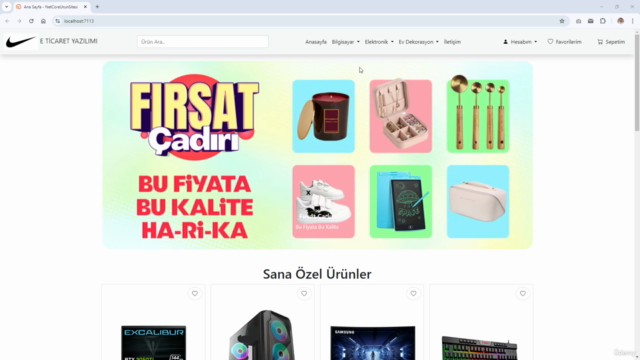 Asp .NET Core MVC İle Sıfırdan E Ticaret Yazılımı Geliştirme – Screenshot 1