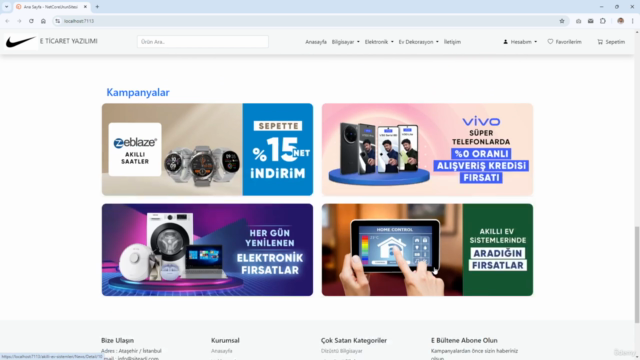 Asp .NET Core MVC İle Sıfırdan E Ticaret Yazılımı Geliştirme – Screenshot 2