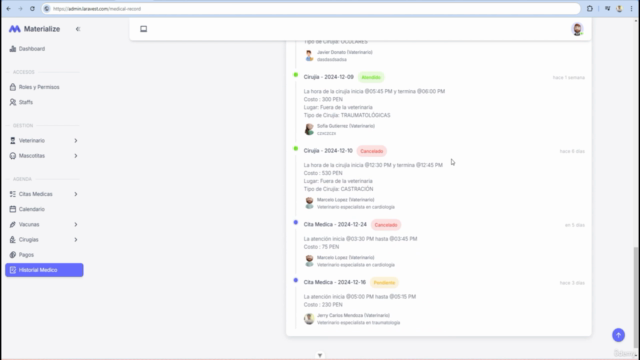 Crea tu sistema de veterinaria con LARAVEL 11 + VUE 3 y AWS – Screenshot 3