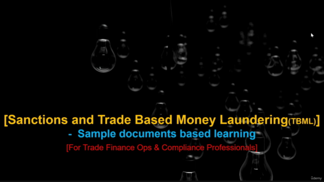 Compliance: Trade based Money Laundering, Sanction screening – Screenshot 1