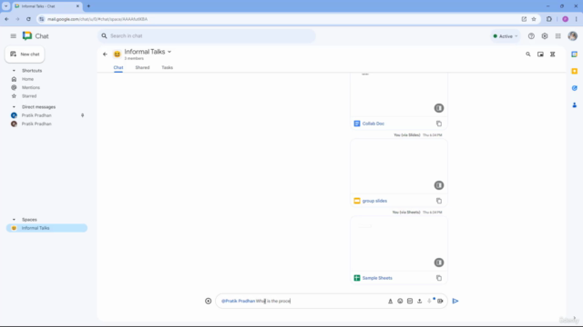 Learning Google Chat From Scratch – Screenshot 1