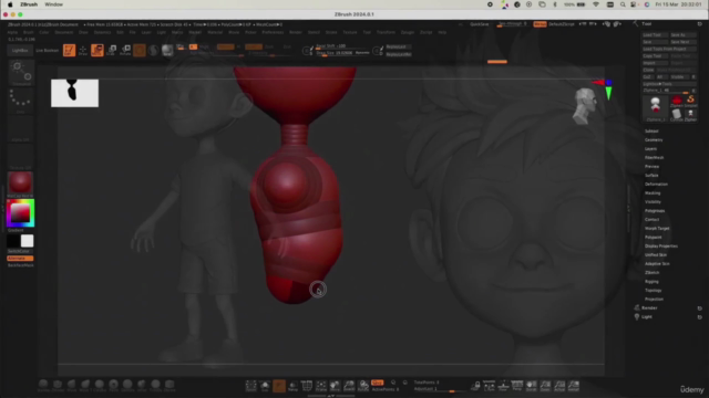 Esculpido de personajes estilo cartoon en ZBrush 2024 – Screenshot 1