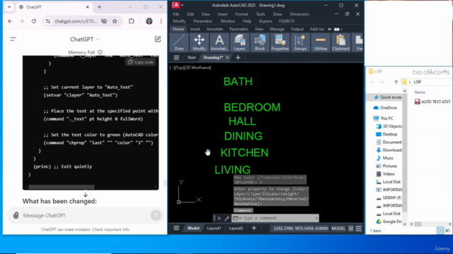 Create AutoCAD LISP using ChatGPT Without Coding Knowledge.! – Screenshot 3