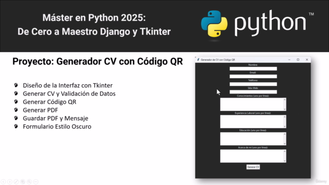 Máster en Python 2025: De Cero a Maestro Django y Tkinter – Screenshot 4