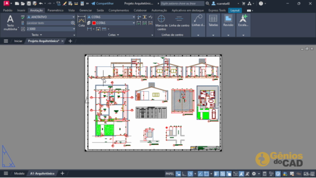 Aprenda como Desenhar um Projeto Arquitetônico no AutoCAD – Screenshot 2