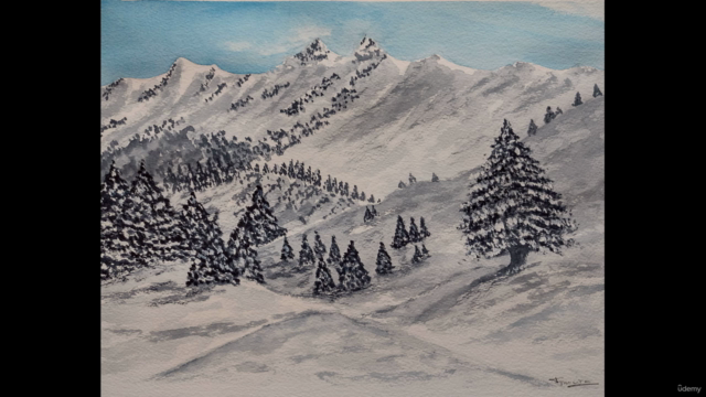 Paisajes Nevados en Acuarela – Screenshot 1