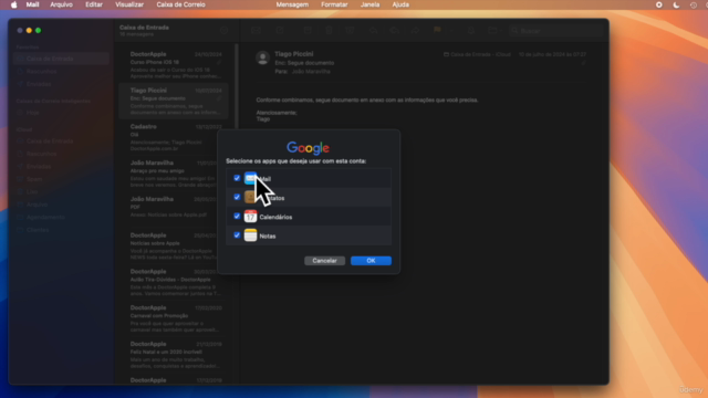 Curso App Mail do macOS 15 Sequoia – Screenshot 1