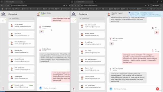 Crea tu Propio Chat en Tiempo Real con Laravel y Node.js – Screenshot 3