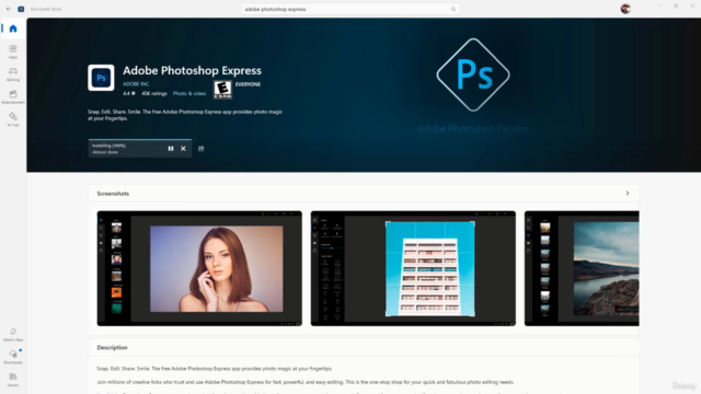 Learning Photoshop Express from Scratch – Screenshot 1